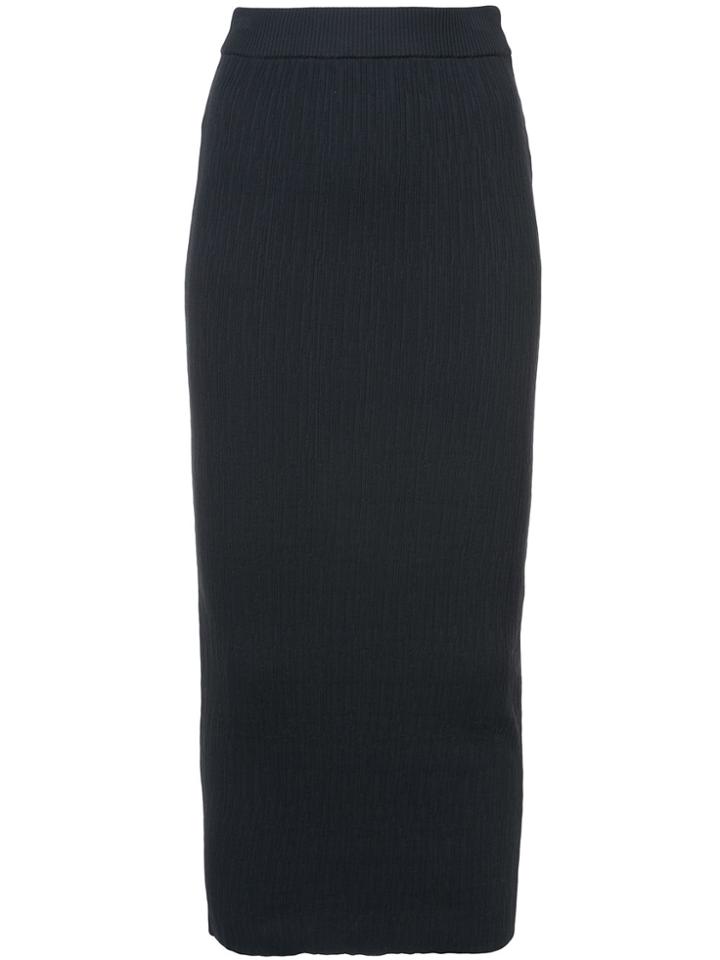 Simon Miller Marsing Ribbed Midi Skirt - Black