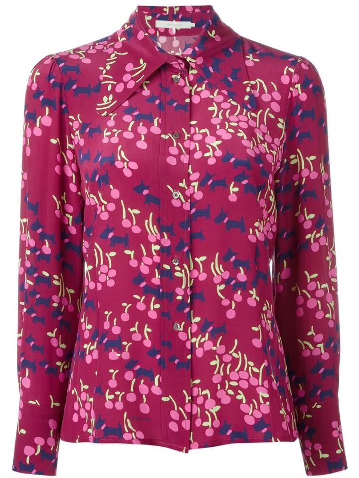 L'autre Chose Long-sleeve Shirt, Women's, Size: 44, Pink/purple, Silk