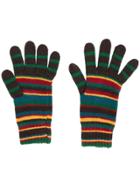 Paul Smith Striped Knit Gloves - Brown