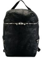 Guidi Zip Up Backpack - Black