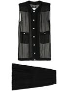 Chanel Pre-owned Cc Setup Sleeveless Top Skirt - Black