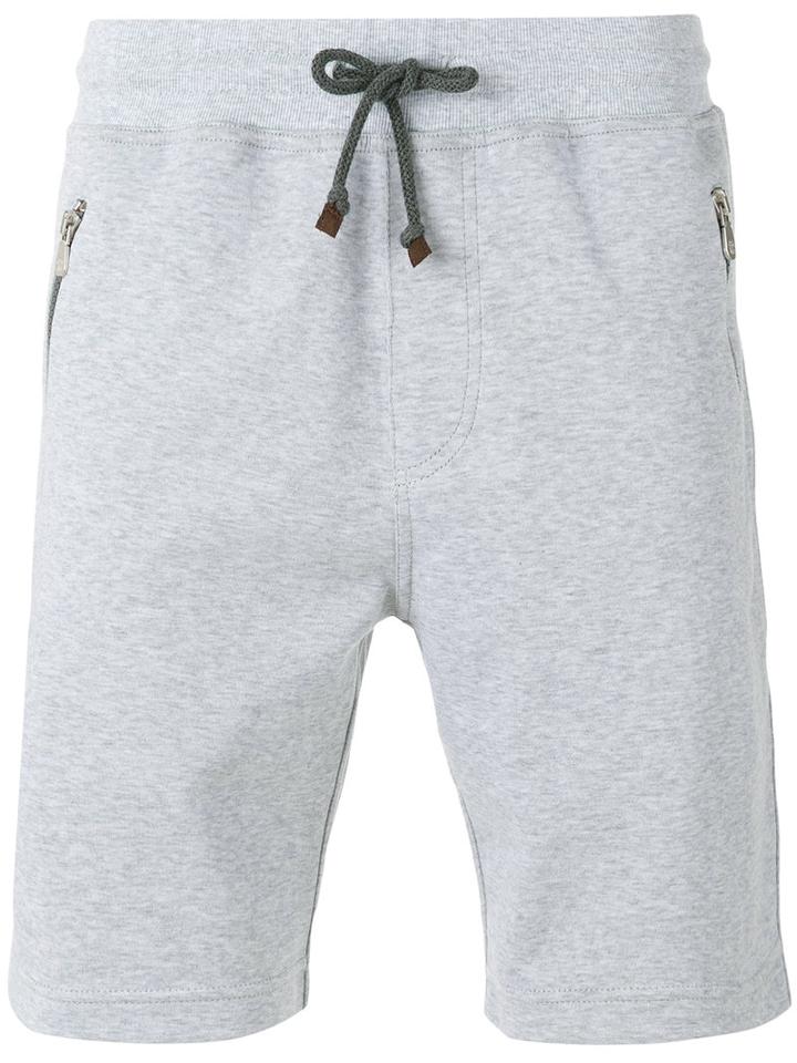 Brunello Cucinelli - Jogging Shorts - Men - Cotton/polyamide - Xxl, Grey, Cotton/polyamide