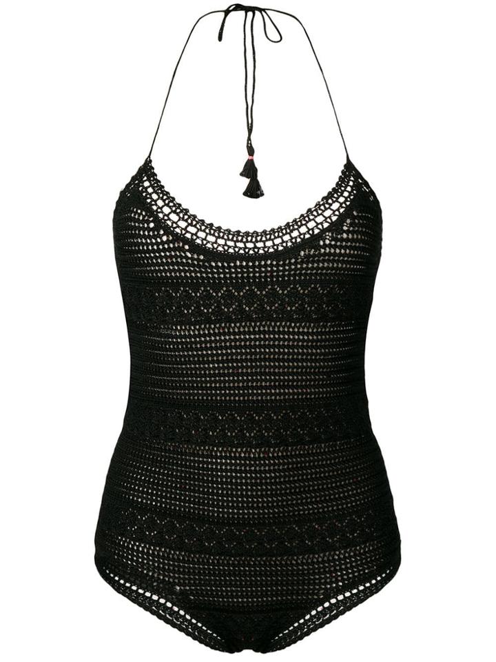 Alanui Chunky Knit Swimsuit - Black