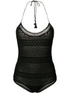Alanui Chunky Knit Swimsuit - Black
