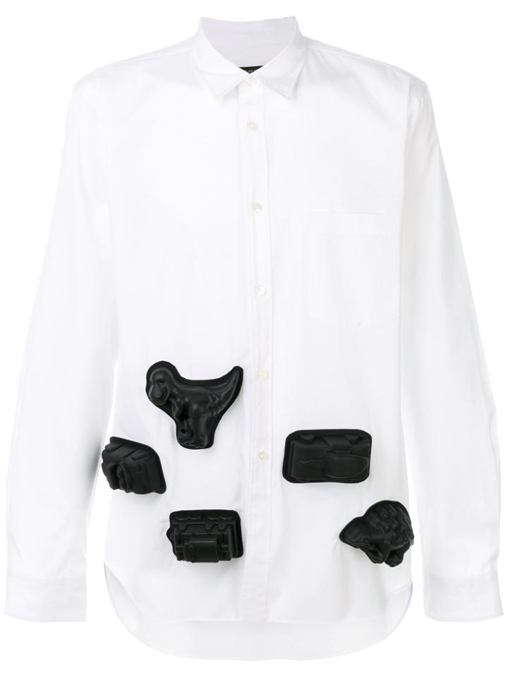 Comme Des Garçons Homme Plus Stylized Appliques Shirt - White