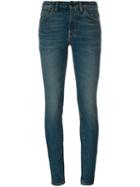 Saint Laurent Skinny Fit Jeans, Women's, Size: 30, Blue, Cotton/spandex/elastane