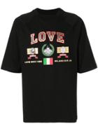 Love Moschino World Peace Print T-shirt - Black