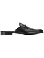 Daniele Alessandrini Leather Slippers - Black