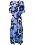 Dvf Diane Von Furstenberg Maxi Wrap Dress - Blue