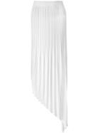 Vionnet Pleated Asymmetric Skirt - White