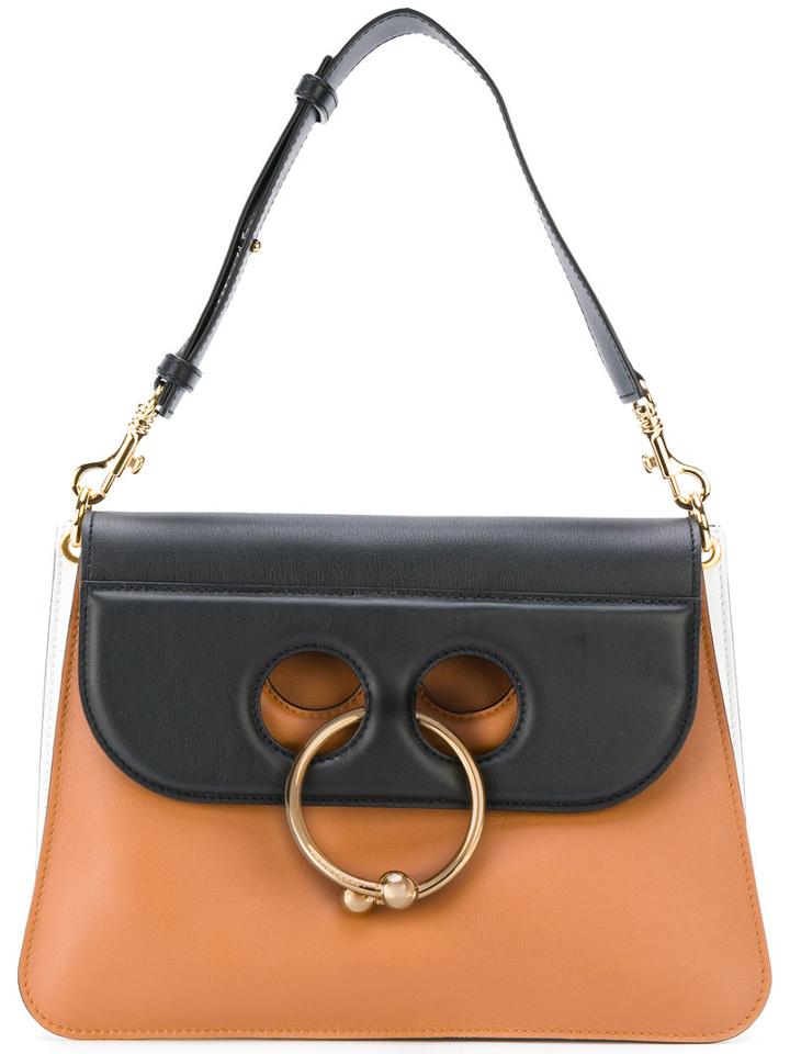 J.w.anderson - Piercing Applique Tote Bag - Women - Calf Leather - One Size, Brown, Calf Leather