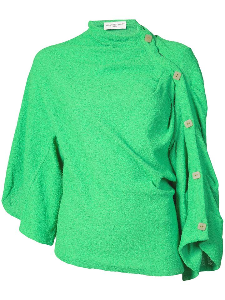 Veronique Leroy High Neck Blouse - Green