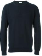 Paolo Pecora Crew Neck Sweater, Men's, Size: M, Blue, Cotton/polyamide