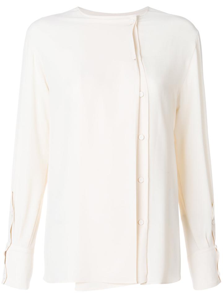 Mauro Grifoni Off-centre Button Blouse - Nude & Neutrals