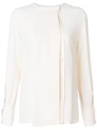 Mauro Grifoni Off-centre Button Blouse - Nude & Neutrals