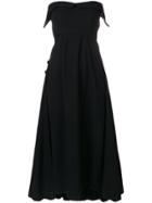 William Vintage Strapless Flared Dress - Black