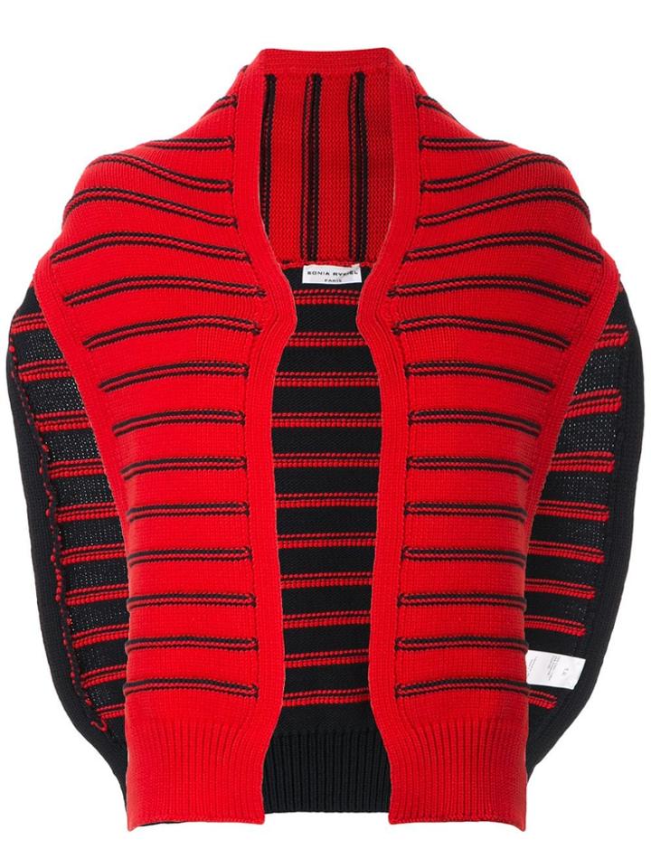 Sonia Rykiel Scarf Knit Cape - Red