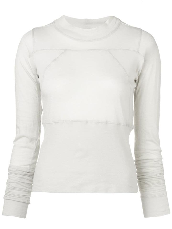 Rick Owens Stitched Panel Top - Neutrals