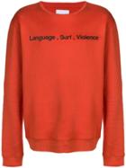 The Silted Company Language, Surf, Violence Sweatshirt - Yellow &
