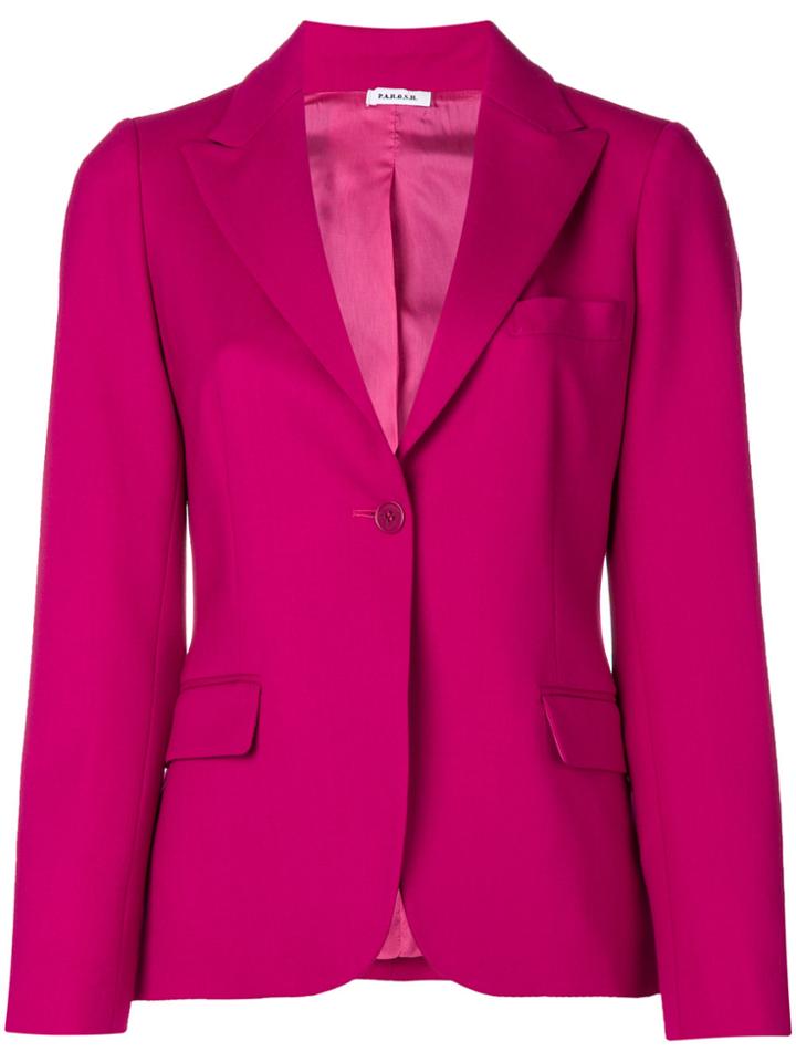 P.a.r.o.s.h. Fitted Single-breasted Jacket - Pink & Purple