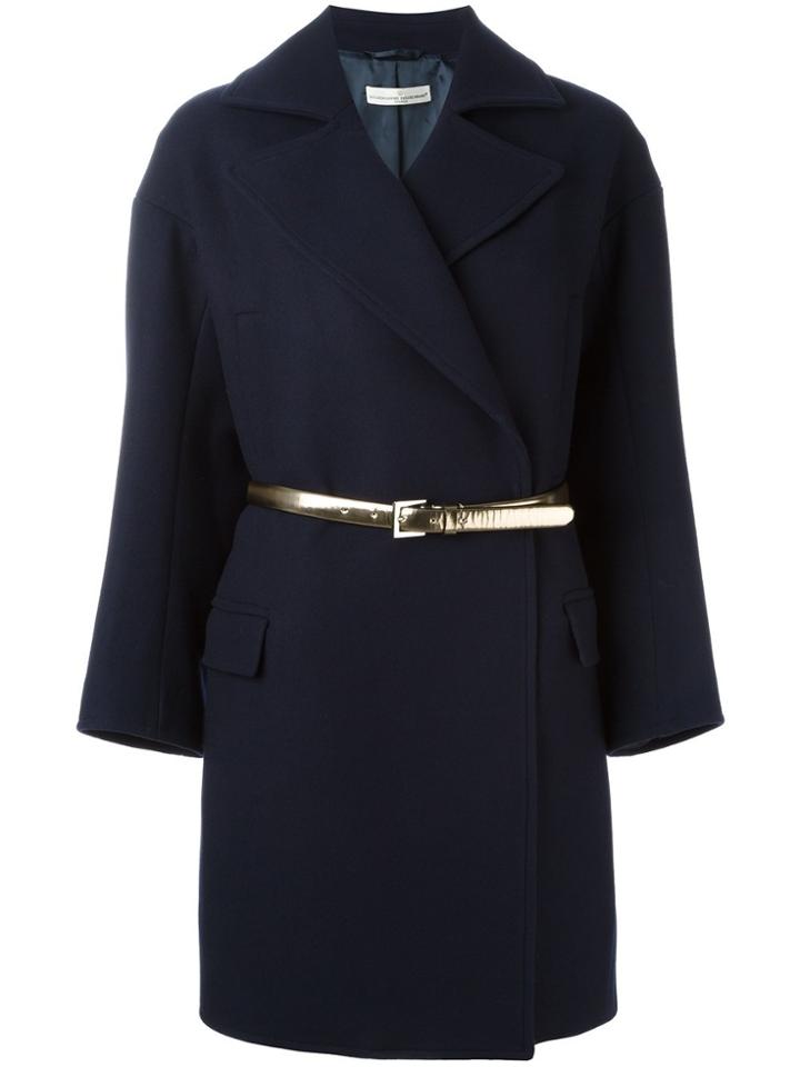 Golden Goose Deluxe Brand Belted Short Coat - Blue
