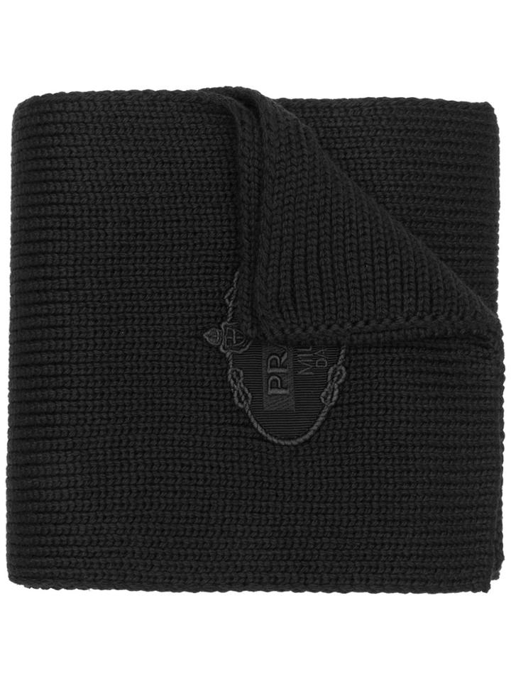 Prada Knitted Scarf - Black