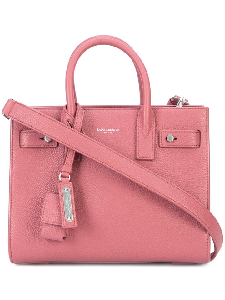 Saint Laurent Nano Sac De Jour Souple Tote - Pink & Purple