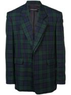 Y / Project Checked Print Blazer - Blue