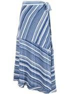 Sam & Lavi Jaquelle Striped Skirt, Women's, Size: Xs, Blue, Silk