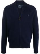 Polo Ralph Lauren Logo Embroidery Zipped Cardigan - Blue