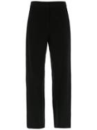 Nk Collection Cropped Silk Pants - Black