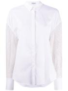 Brunello Cucinelli Contrasting Sleeve Shirt - White