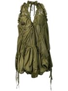 Dsquared2 Ruched Panelled Mini Dress - Green