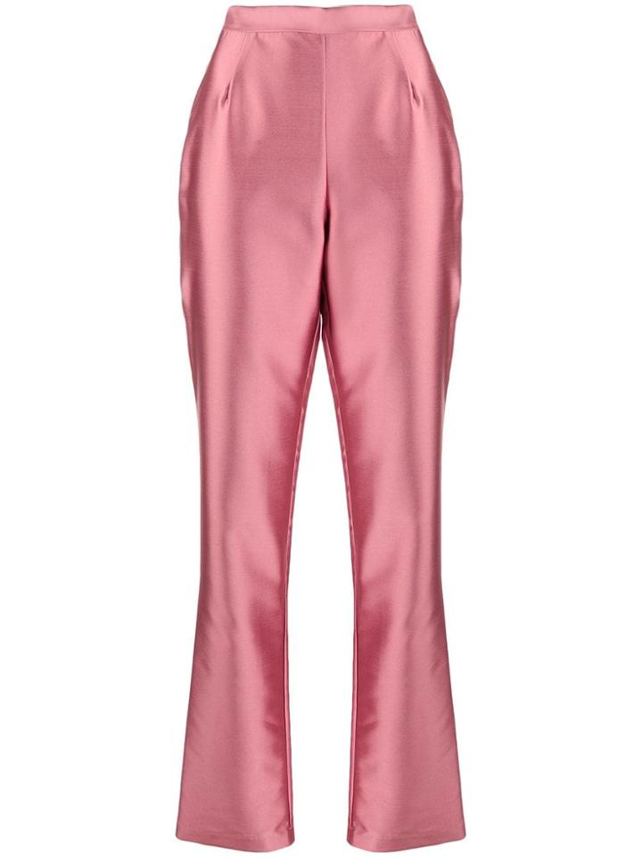 L'autre Chose Pantalone Shantung A Vita Alta Camelia - Pink