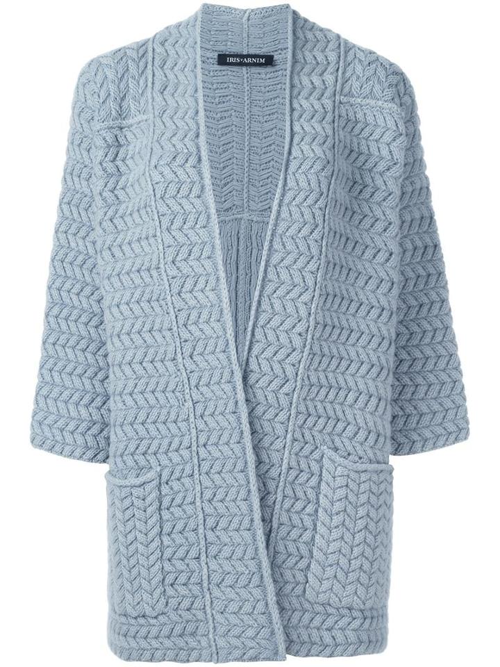 Iris Von Arnim Crew Neck Jumper, Women's, Size: Medium, Blue, Cashmere