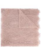 Valentino Lace Scarf, Women's, Pink/purple, Cotton/polyamide
