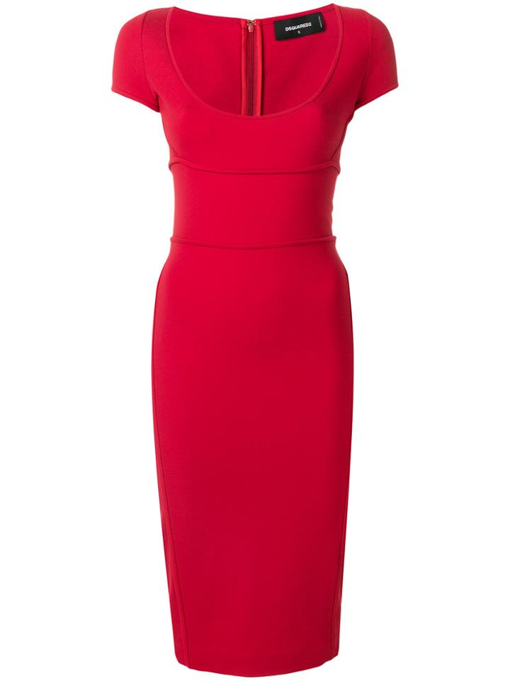 Dsquared2 Cap Sleeved Fitted Dress