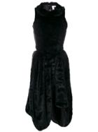 Comme Des Garçons Vintage Faux Fur Cut-out Dress - Black