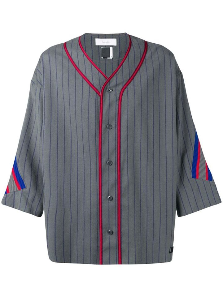 Facetasm Rib Baseball Shirt - Grey