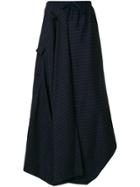 Bernhard Willhelm Pinstripe Long Skirt - Blue