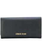 Armani Jeans Logo Detail Wallet - Black