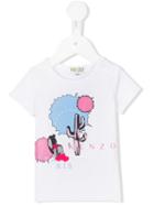 Kenzo Kids - Printed T-shirt - Kids - Cotton/spandex/elastane - 6 Mth, White