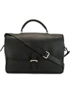 Maison Margiela Buckled Messenger Bag, Black, Leather