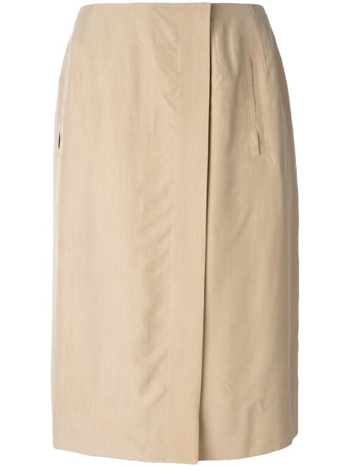 Céline Vintage High Waist Skirt - Nude & Neutrals