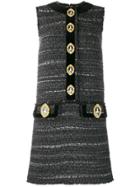 Dolce & Gabbana Knitted Queen-buttons Dress - Grey