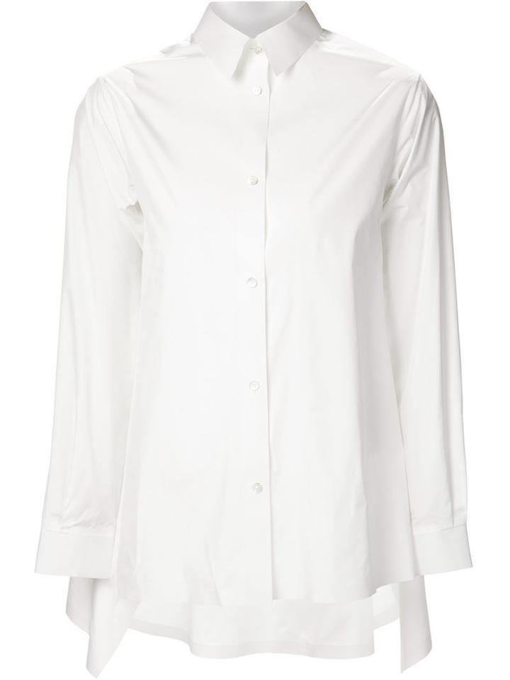 Alexander Wang Draped Shirt, Women's, Size: 2, White, Polyester