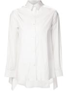 Alexander Wang Draped Shirt, Women's, Size: 2, White, Polyester