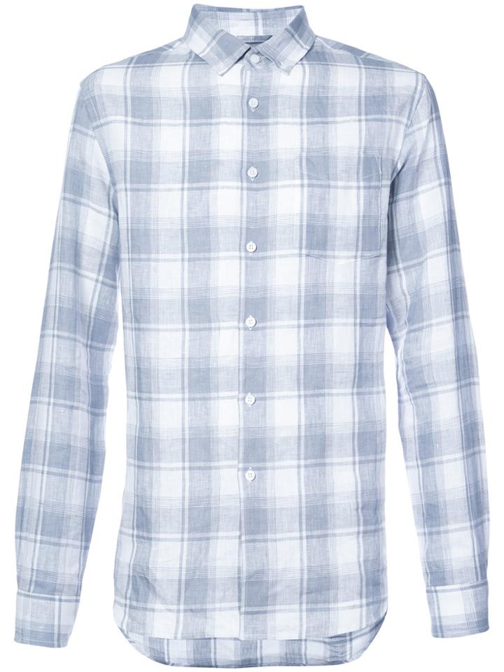 Saturdays Nyc Checked Shirt - Blue