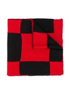 Nº21 Kids Checked Knit Scarf - Red