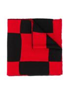 Nº21 Kids Checked Knit Scarf - Red